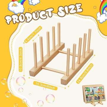 Barydat 2 Pcs Wooden Puzzle Display Stand Jigsaw Holder Rack Puzzle Storage Organizer Shelf for Adul...