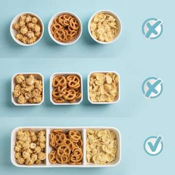 LUFILUFI 11 Inch Ceramic Divided Serving Tray, 3 Compartment Condiment Tray, Serving Dishes for Entertaining, Perfect for Snacks, Appetizers, Fruit, Candy, Chip & Dip Sets, Serving Bowls Set of 2