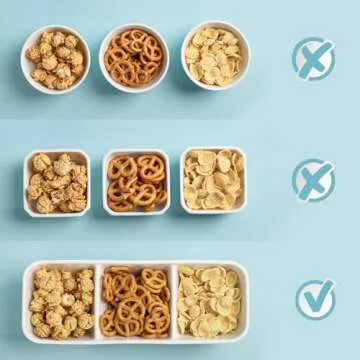 LUFILUFI 11 Inch Ceramic Divided Serving Tray, 3 Compartment Condiment Tray, Serving Dishes for Entertaining, Perfect for Snacks, Appetizers, Fruit, Candy, Chip & Dip Sets, Serving Bowls Set of 2