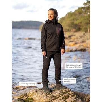 RevolutionRace Women’s Nordwand Pants, Durable Pants for All Outdoor Activities, Jet Black, S