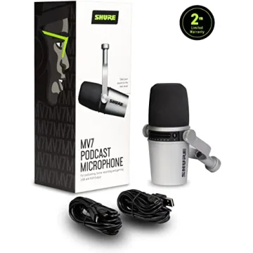 Shure MV7 USB Podcast Microphone for Perfect Audio
