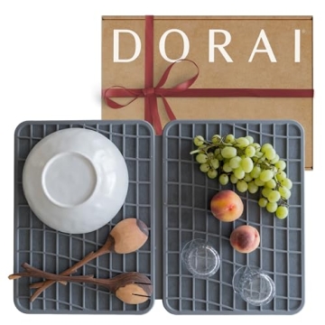Dorai Home Large Dish Pad 40% More Drying Space | Eco-Friendly Stone Drying Mat for Kitchen Counter ...