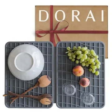 Dorai Home Large Dish Pad 40% More Drying Space | Eco-Friendly Stone Drying Mat for Kitchen Counter ...