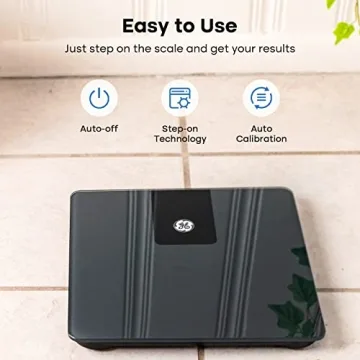 Stylish GE Bathroom Scale with 500lb Capacity & Bluetooth