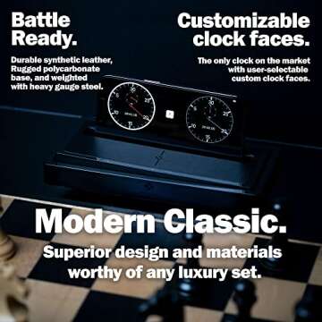 Tempest Classic Chess Clock/Dock - Just Dock Your own Phone and Play Your Favorite Board Games with This Innovative Game Timer: The Most Customizable Game Clock Ever: Bundled iOS and Android app