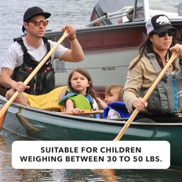 Stohlquist Child PFD Life Jacket, USCG Approved Type III Life Vest for Kids 30-50 lbs, Perfect for Swimming, Boating & Watersports, Pool Float & Life Jacket for Children