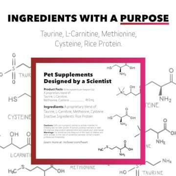 InClover, Dog Heart Health Supplement BioVibrant, Helps Support Dog Heart Health, Dog Supplement Treat Powder with Taurine Helps Pet Heart Health and Dog Weight Management, Dog Immune Support