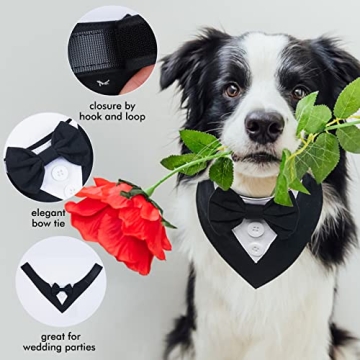 FUAMEY Adjustable Dog Tuxedo for Special Occasions