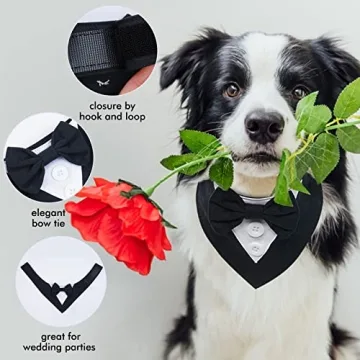 FUAMEY Adjustable Dog Tuxedo for Special Occasions