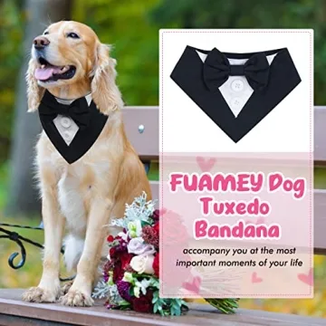 FUAMEY Adjustable Dog Tuxedo for Special Occasions
