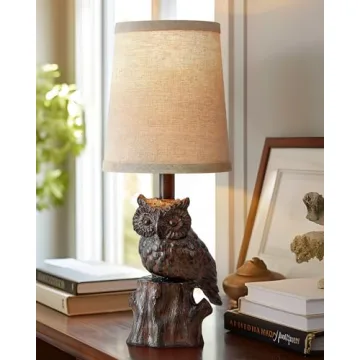 G-SAFAVA Owl Table Lamp for Cozy Home Decor and Gifts