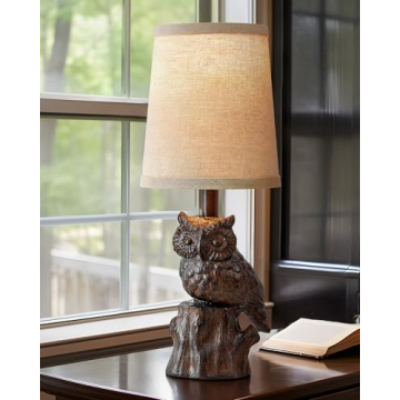G-SAFAVA Owl Table Lamp for Cozy Home Decor and Gifts