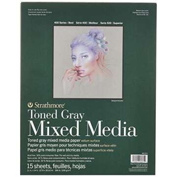Strathmore Toned Mixed Media Paper Toned Grey 11"X14"-15 Sheets -62462311
