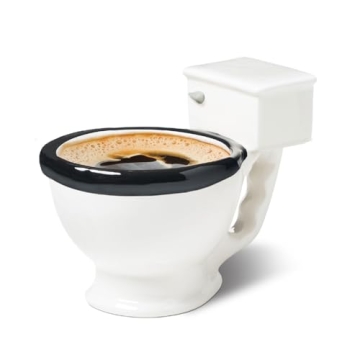 Funny Toilet Bowl Mug - Novelty Ceramic Coffee Cup for Gifts