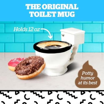 Funny Toilet Bowl Mug - Novelty Ceramic Coffee Cup for Gifts