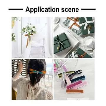 Pandahall 50 Yards Velvet Ribbon 3/8 Inch Wide Single Face Velvet Ribbon Roll with Spool for Gift Wrapping Decoration Party Wedding Easter Crafts (Saddle Brown)