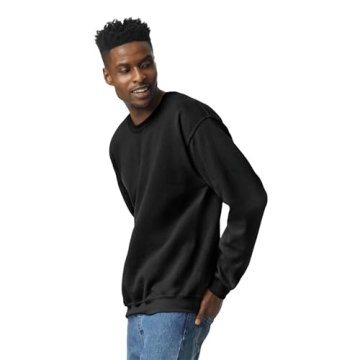 Gildan Adult Fleece Crewneck Sweatshirt, Style G18000, Multipack, Black (1-Pack), X-Large