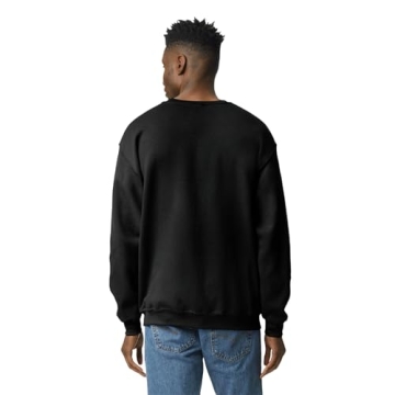 Gildan Adult Fleece Crewneck Sweatshirt, Style G18000, Multipack, Black (1-Pack), X-Large