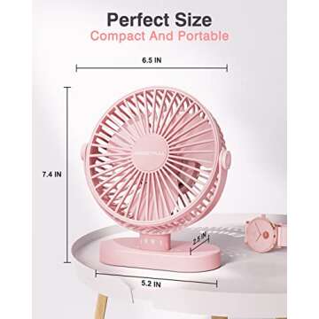Portable SWEETFULL Desk Fan 3 Speeds 360° Rotate Mini Fan
