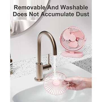 Portable SWEETFULL Desk Fan 3 Speeds 360° Rotate Mini Fan