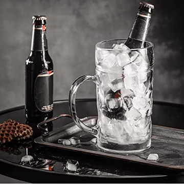 German Glass Beer Mugs Jumbo Mugs 1.2 Liter 40oz
