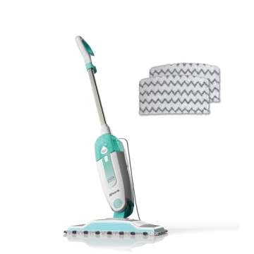 Shark S1000 Steam Mop with 2 Dirt Grip Pads, Lightweight, Safe for all Sealed Hard Floors like Tile,...