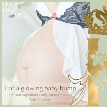 Royal Heir Bump Butter: 100% Natural Whipped Cocoa Butter Formula for Growing Baby Bumps - Soothing & Nourishing with Neroli & Frankincense - 3.4 Fl Oz/100 ML