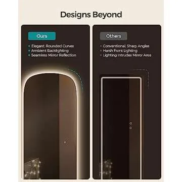 SONGMICS LED Arched Wall Mirror - Stylish & Versatile