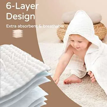 Yoofoss Hooded Baby Towels - Soft & Absorbent for Kids