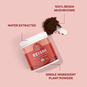 Vimergy Reishi Powder – Superfood Cellular Support* – Benefits Immune Health* – USDA Certified Organic, Vegan, Paleo-Friendly, Gluten-Free – 33 Servings