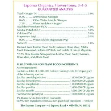 Espoma Organic Flower-Tone 3-4-5 Plant Food for Beautiful Blooms