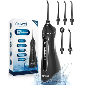 Nicwell Cordless Water Dental Flosser 4 Modes IPX7 Waterproof