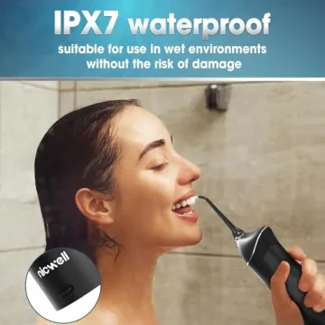 Nicwell Cordless Water Dental Flosser 4 Modes IPX7 Waterproof