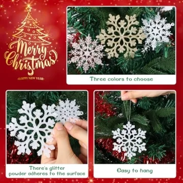 Snowflake Ornaments - 36pcs Christmas Tree Decor