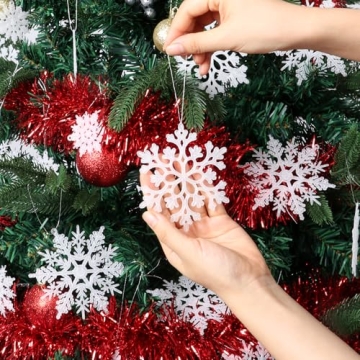 Snowflake Ornaments - 36pcs Christmas Tree Decor