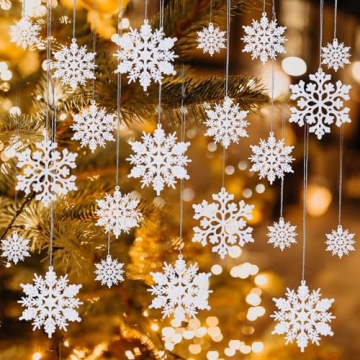 Snowflake Ornaments - 36pcs Christmas Tree Decor