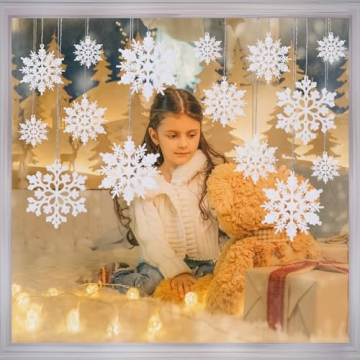 Snowflake Ornaments - 36pcs Christmas Tree Decor