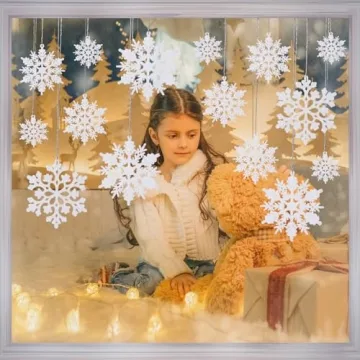 Snowflake Ornaments - 36pcs Christmas Tree Decor