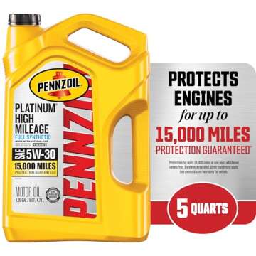 Pennzoil Platinum Full Synthetic 5W-30 Motor Oil for High Mileage