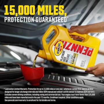 Pennzoil Platinum Full Synthetic 5W-30 Motor Oil for High Mileage