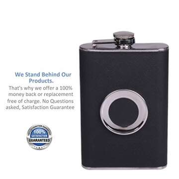 Stylish 8 oz Stainless Steel Shot Flask with Shot Glass