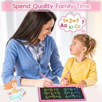 Hockvill LCD Writing Tablet for Kids 12 Inch, Kids Learning Toys Drawing Pad for Boys Girls, Erasable Doodle Board for Toddlers 3 4 5 6 7 8 Year Old Travel Essentials, Christmas Birthday Gift for Kids