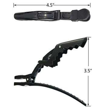 12Pcs Hair Clips for Styling Sectioning - Wide Teeth Double Hinged Design Professional Salon Quality...