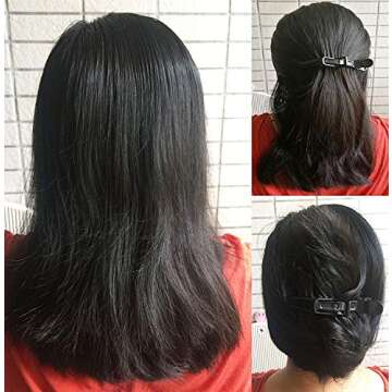 12Pcs Hair Clips for Styling Sectioning - Wide Teeth Double Hinged Design Professional Salon Quality Alligator Hair Clips (black)