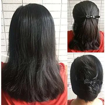 12Pcs Hair Clips for Styling Sectioning - Wide Teeth Double Hinged Design Professional Salon Quality Alligator Hair Clips (black)