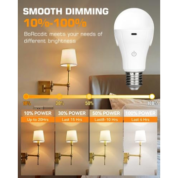 CordlessGlow Rechargeable Light Bulbs with Remote Control and Timer