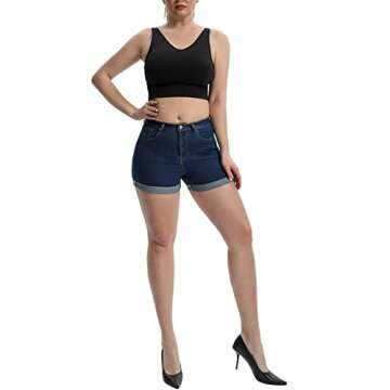 High Waisted Romastory Women's Denim Shorts for Summer
