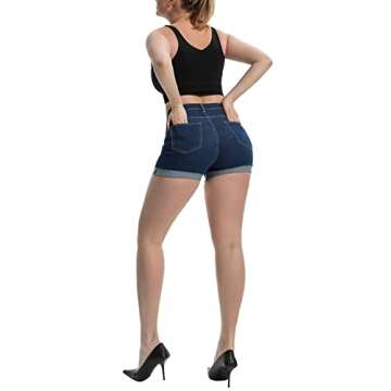 High Waisted Romastory Women's Denim Shorts for Summer