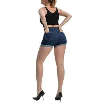 High Waisted Romastory Women's Denim Shorts for Summer
