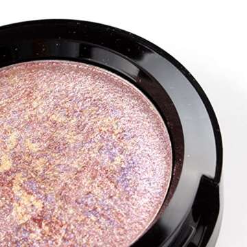 Mallofusa Single Baked Eye Shadow Powder Palette in Shimmer 15 Metallic Colors Optional (Night Rose)